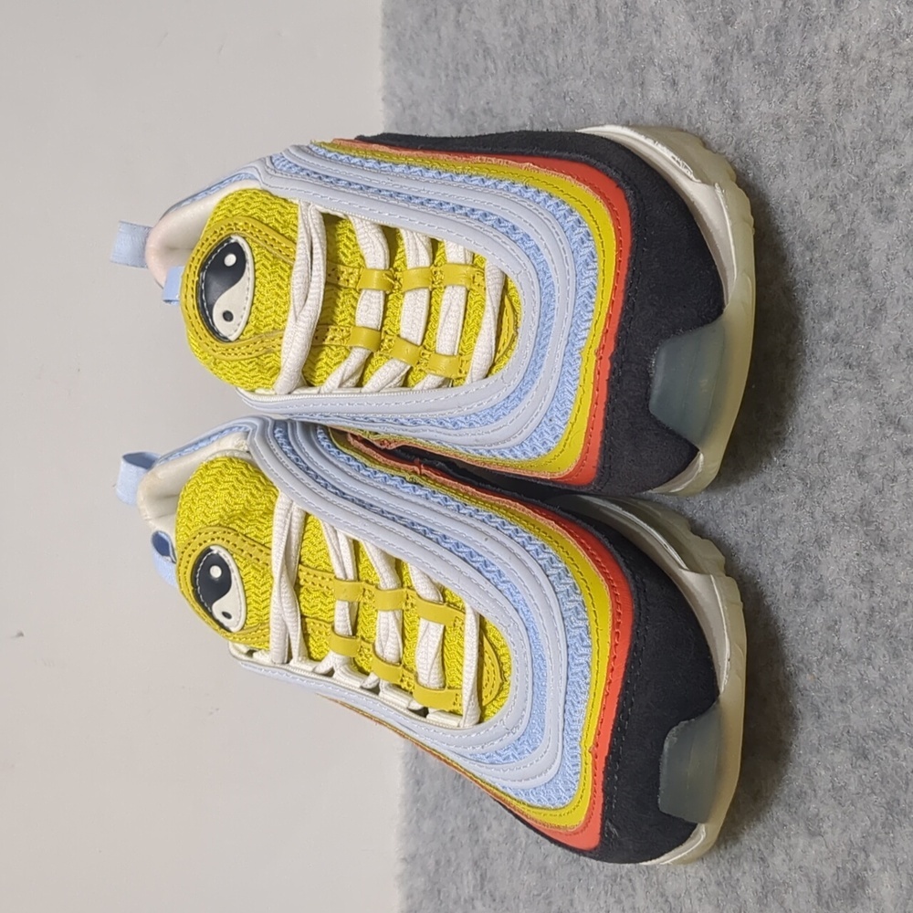 NIKE Air Max 97 “Set To Rise” Off Noir Orange DV2195-001 GS 5.5Y Shoes Women 7 - Picture 3 of 9